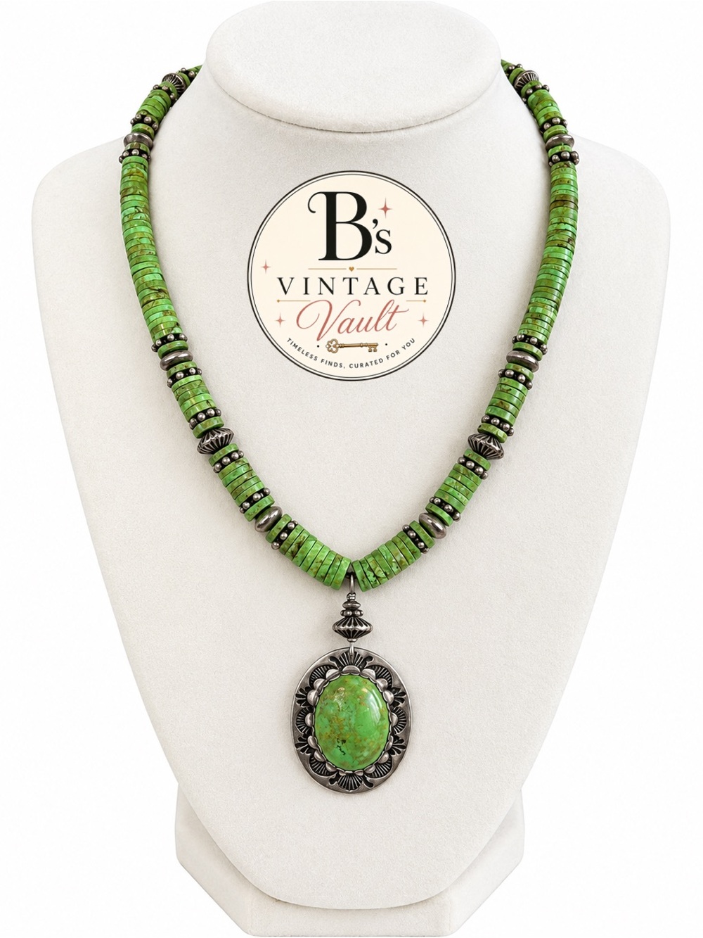 Piñon Designs Gaspeite and Sterling Silver Necklace